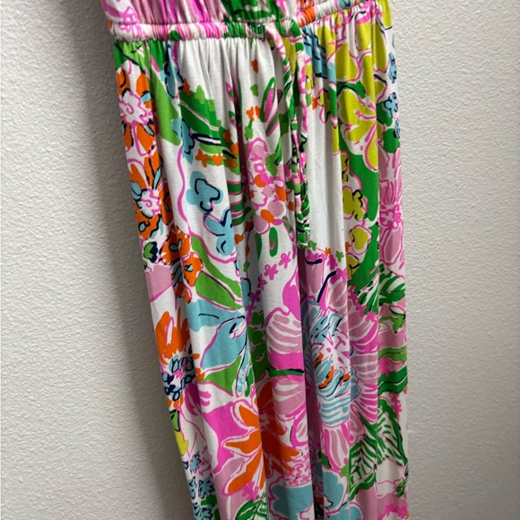 Lilly Pulitzer Pink and Green Floral‎ Jumpsuit - Picture 2 of 5